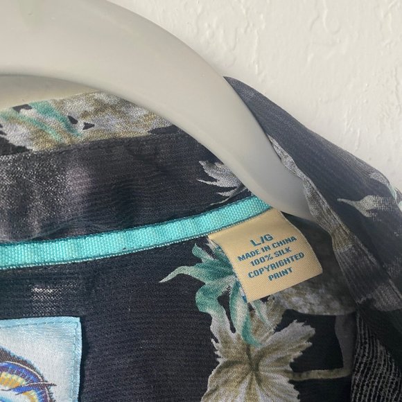 Tommy Bahama Mens Shirt Island Modern Fit Size L Hawaiian Pineapple 100% Silk - Picture 11 of 11